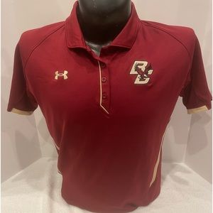 Adult Sz XL Under Armour Boston College Eagles collard short sleeve shirt.